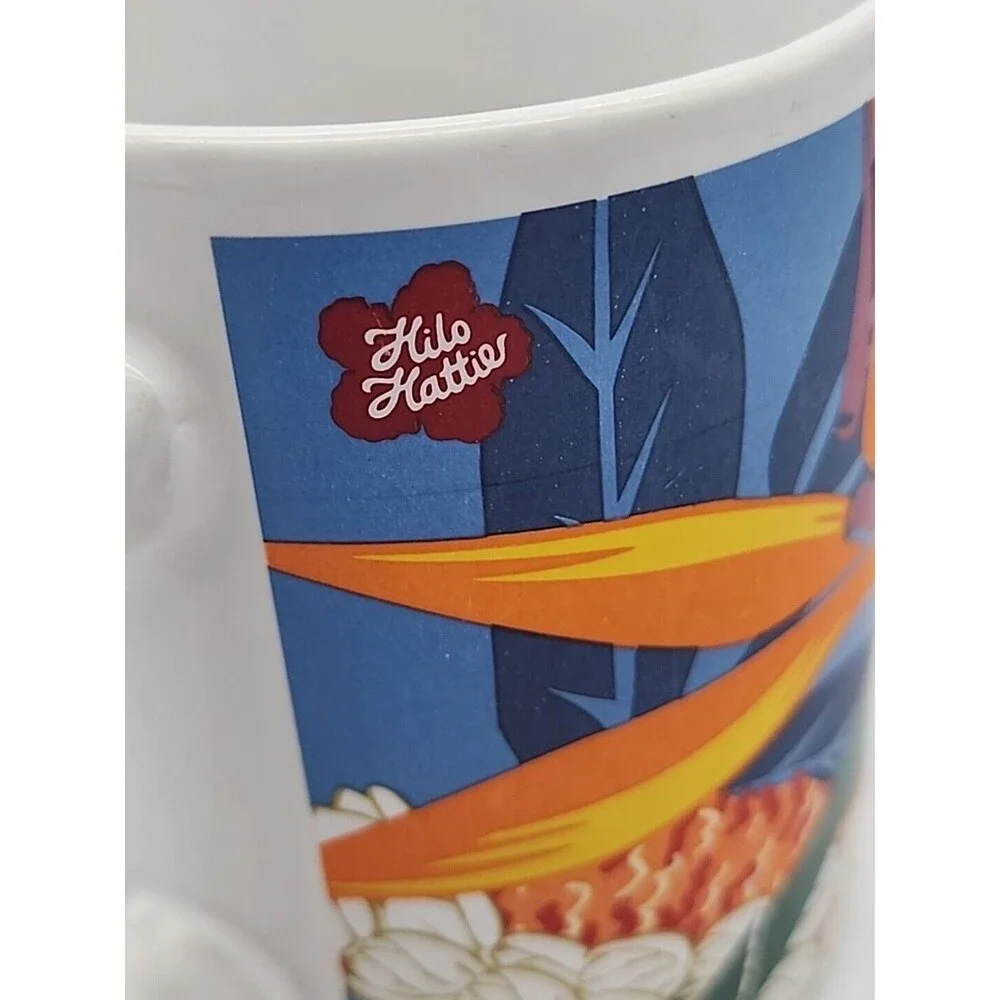 Vintage Island Heritage Hilo Hattie Hawaii Bird of Paradise Pikake Coffee Mug